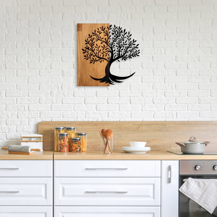 Wallity Lime Tree - 373 Accesorio Decorativo de Pared de Madera y Metal